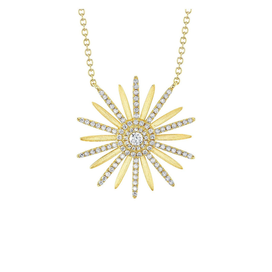 Shy Creation Diamond Flower Necklace - SC55022683