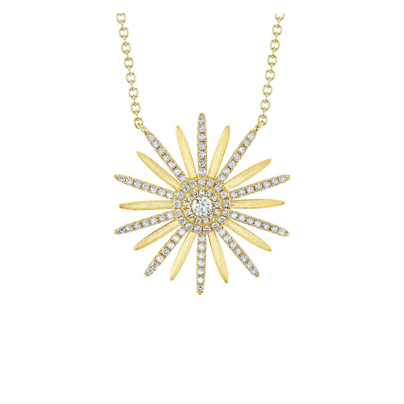 Shy Creation Diamond Flower Necklace 0.69 CT-Shy Creation Diamond Flower Necklace - SC55022683