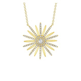 Shy Creation Diamond Flower Necklace - SC55022683