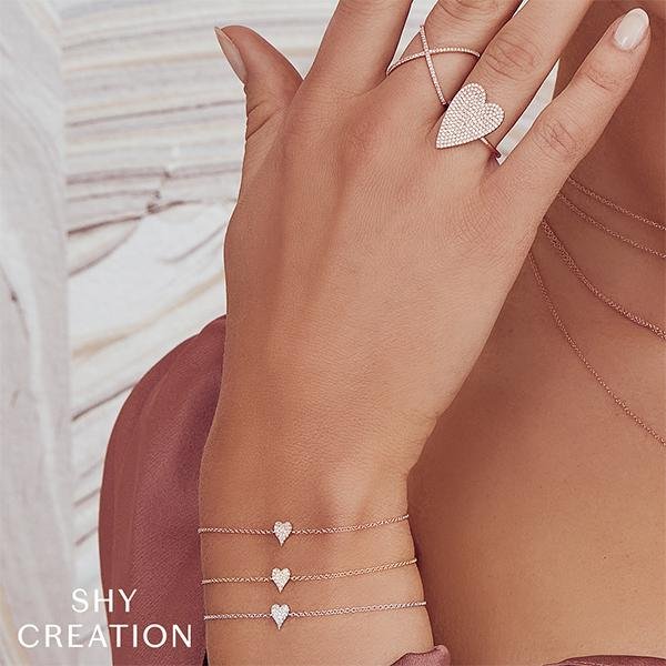 Shy Creation Diamond Heart Bracelet - SC55007633