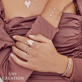 Shy Creation Diamond Heart Bracelet-Shy Creation Diamond Heart Bracelet - SC55007634