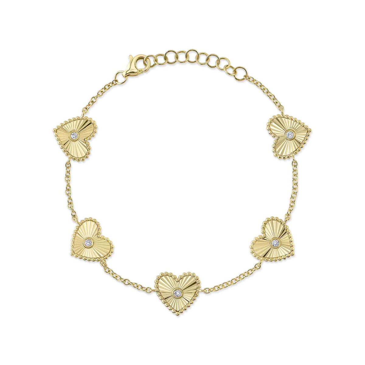 Shy Creation Diamond Heart Bracelet - SC55025484