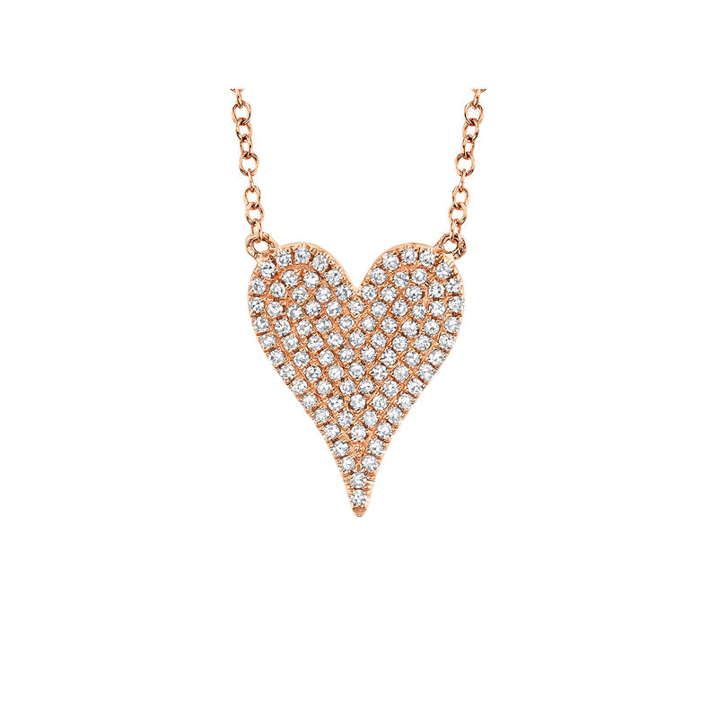 Shy Creation Diamond Heart Necklace 0.21 CT-Shy Creation Diamond Heart Necklace - SC55002006