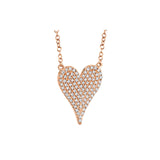 Shy Creation Diamond Heart Necklace - SC55002006