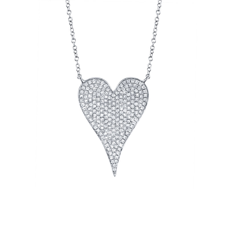 Shy Creation Diamond Heart Necklace 0.43 CT-Shy Creation Diamond Heart Necklace - SC55002481