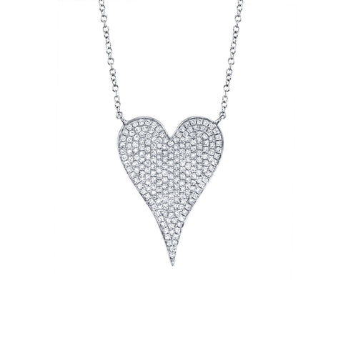 Shy Creation Diamond Heart Necklace-Shy Creation Diamond Heart Necklace - SC55002481