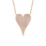 Shy Creation Diamond Heart Necklace-Shy Creation Diamond Heart Necklace - SC55002486