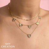 Shy Creation Diamond Heart Necklace-Shy Creation Diamond Heart Necklace - SC55026096