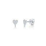 Shy Creation Diamond Heart Stud Earrings-Shy Creation Diamond Heart Stud Earrings - SC55006717