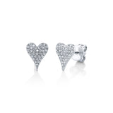 Shy Creation Diamond Heart Stud Earrings - SC55006928