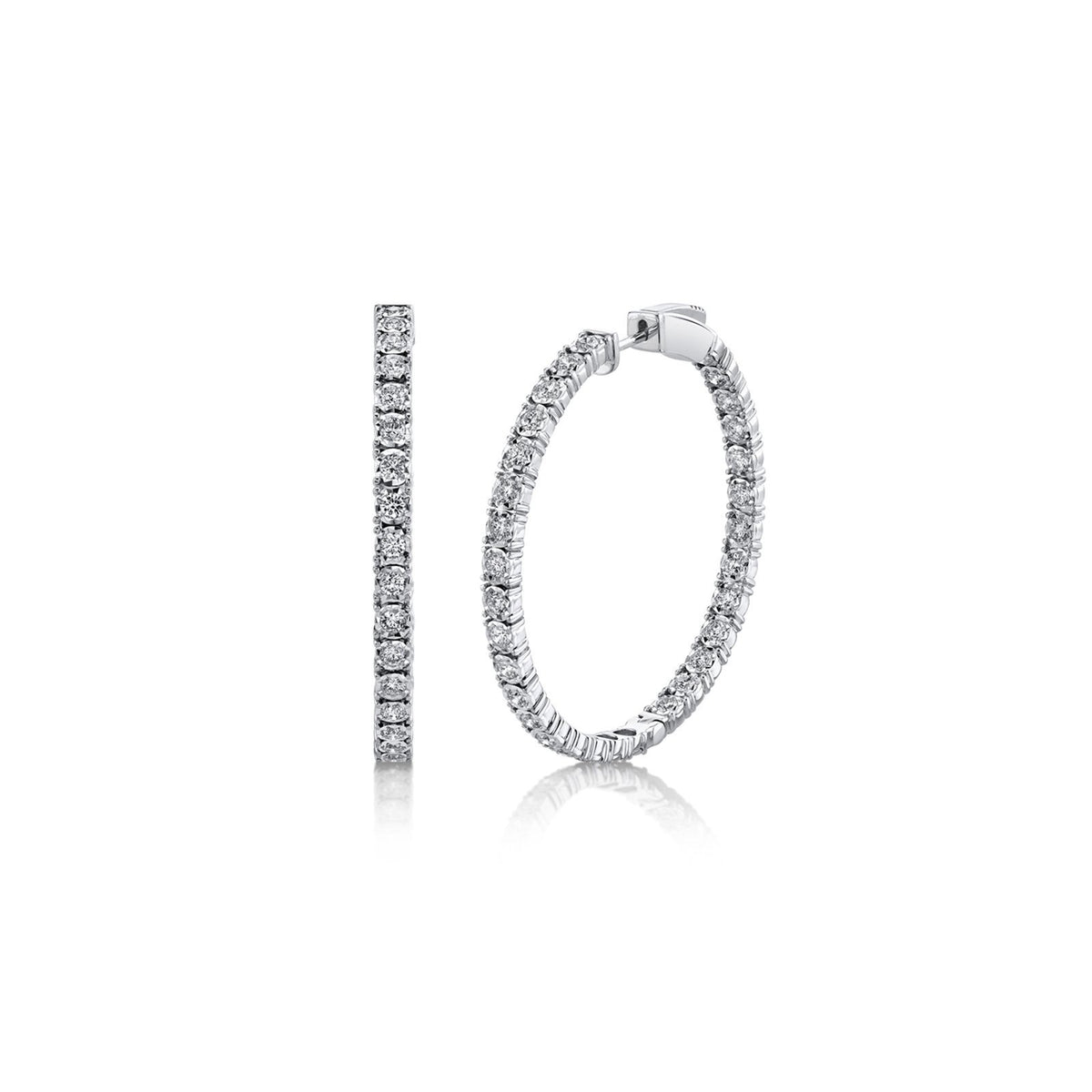 Shy Creation Diamond Hoop Earrings - SC55006170