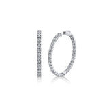 Shy Creation Diamond Hoop Earrings - SC55006170
