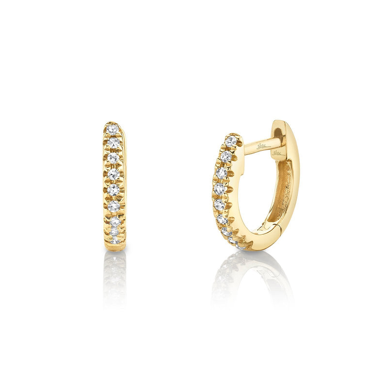 Shy Creation Diamond Huggie Earrings 0.07 CT-Shy Creation Diamond Huggie Earrings - SC22004026