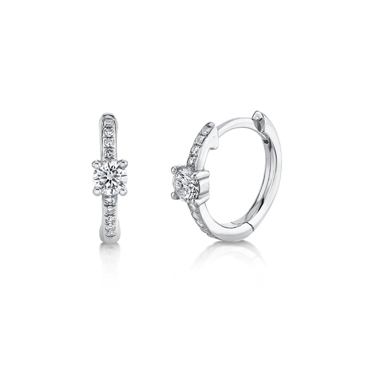 Shy Creation Diamond Huggie Earrings - SC55020171