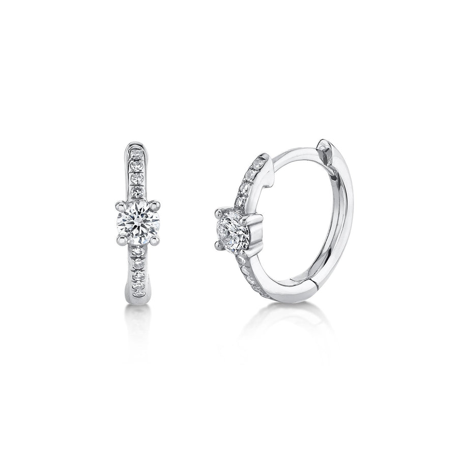 Shy Creation Diamond Huggie Earrings - SC55020171
