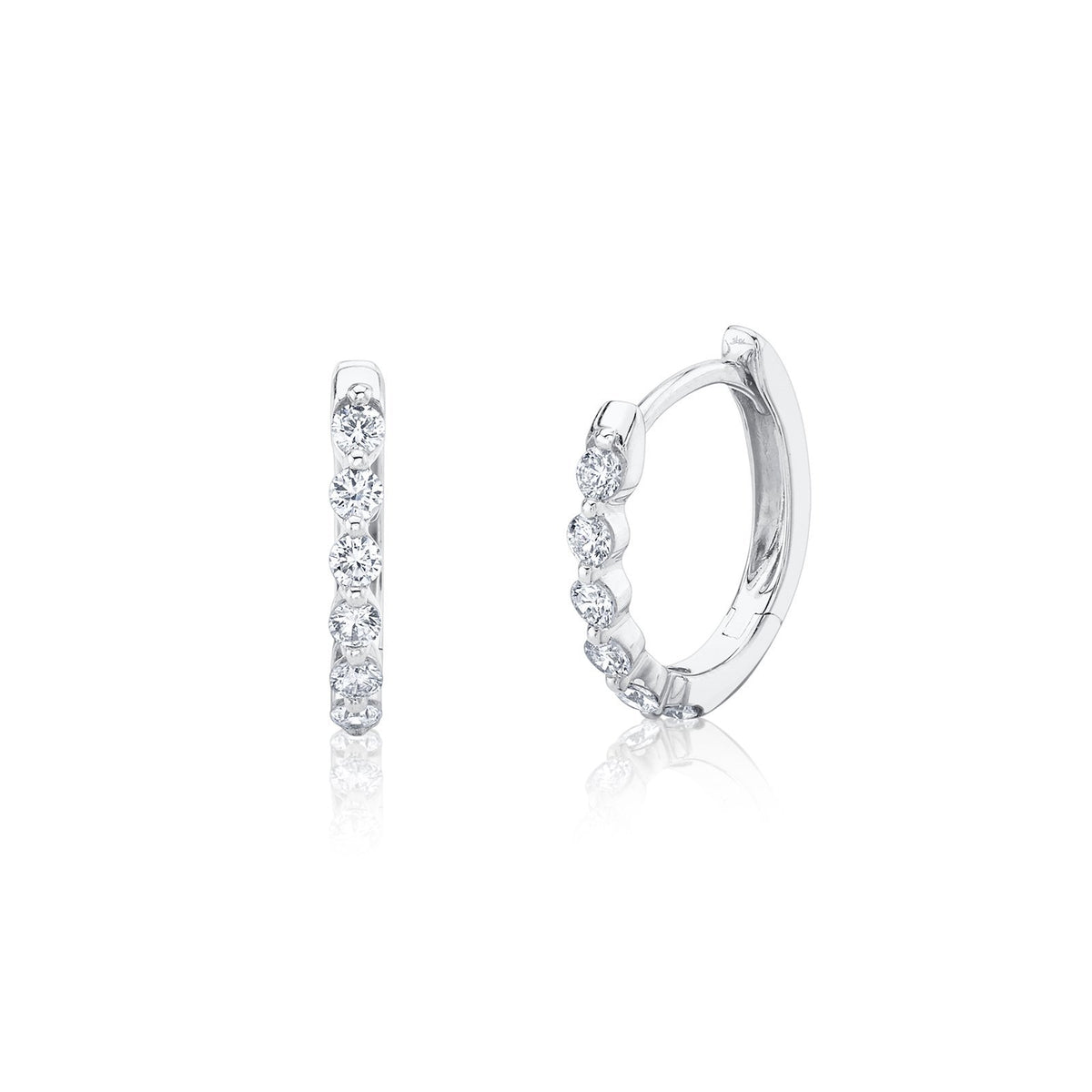 Shy Creation Diamond Huggie Earrings - SC55021641