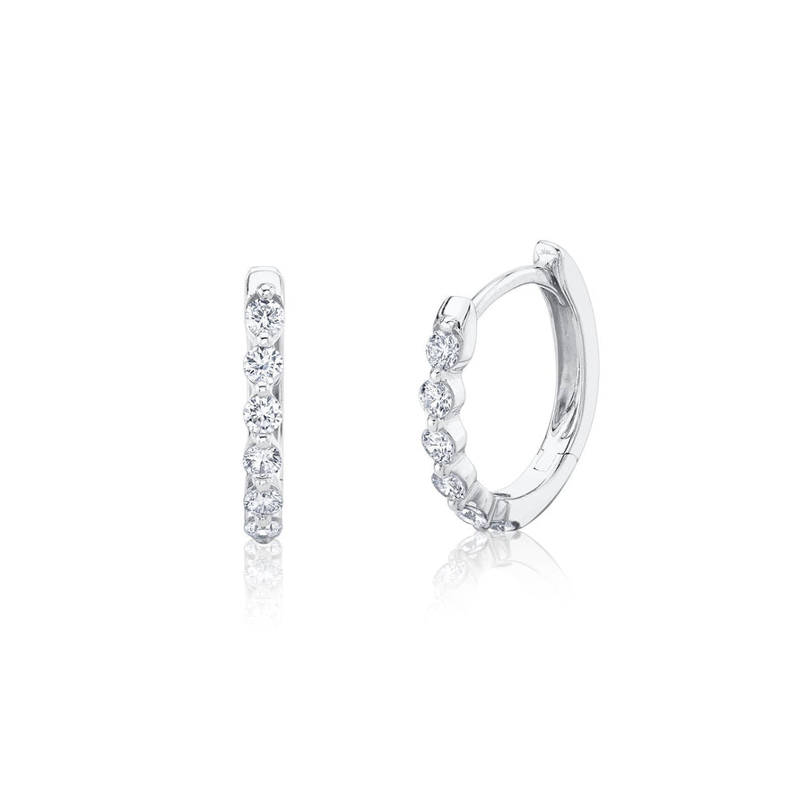 Shy Creation Diamond Huggie Earrings - SC55021641