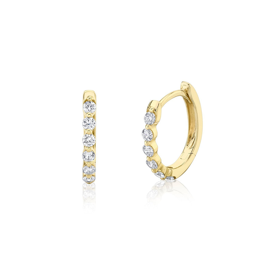 Shy Creation Diamond Huggie Earrings - SC55021642