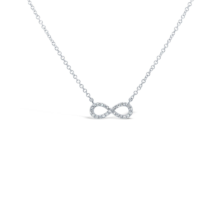 Shy Creation Diamond Infinity Necklace - SC55001538V3 - Shy Creation Diamond Infinity Necklace in 14 karat white gold.