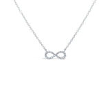 Shy Creation Diamond Infinity Necklace - SC55001538V3 - Shy Creation Diamond Infinity Necklace in 14 karat white gold.