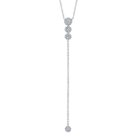 Shy Creation Diamond Lariat Necklace-Shy Creation Diamond Lariat Necklace - SC55002606