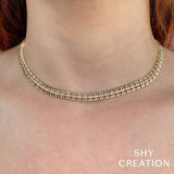 Shy Creation Diamond Laurel Wreath Necklace 1.40 CT-Shy Creation Diamond Laurel Wreath Necklace - SC55023418 - Shy Creation Diamond Laurel Wreath Necklace in 14 karat yellow gold with diamonds totaling 1.40 carats.