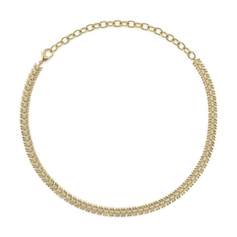 Shy Creation Diamond Laurel Wreath Necklace - SC55023418