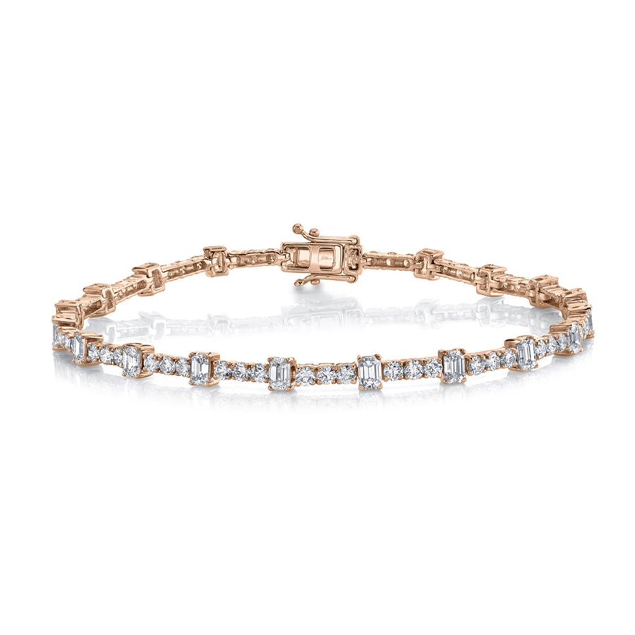 Shy Creation Diamond Line Bracelet - SC22007524 - Shy Creation Diamond Line Bracelet in 14 karat rose gold.