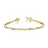 Shy Creation Diamond Line Bracelet-Shy Creation Diamond Line Bracelet - SC55008862 - Shy Creation Diamond Line Bracelet in 14 karat yellow gold with pave diamonds.