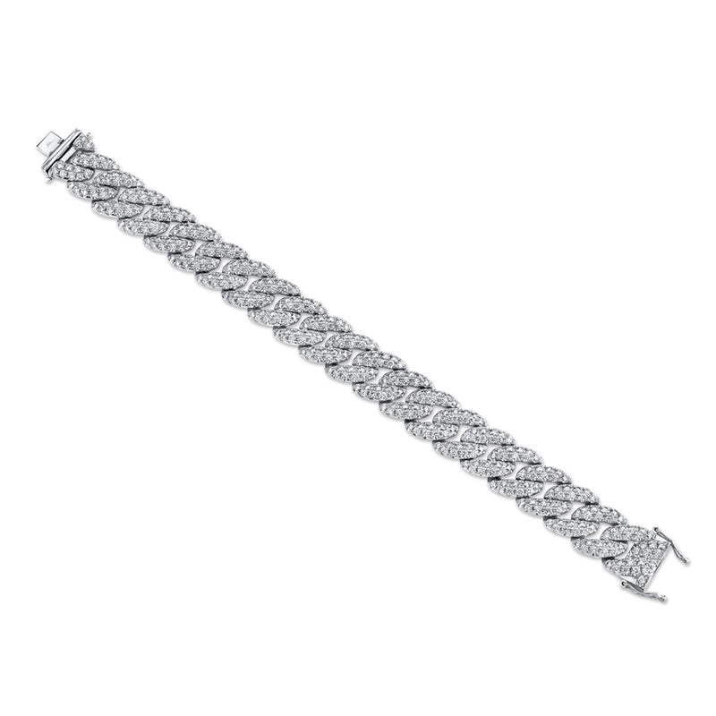 Shy Creation Diamond Pave Link Bracelet 8.33 CT-Shy Creation Diamond Link Bracelet - SC55010106Z8