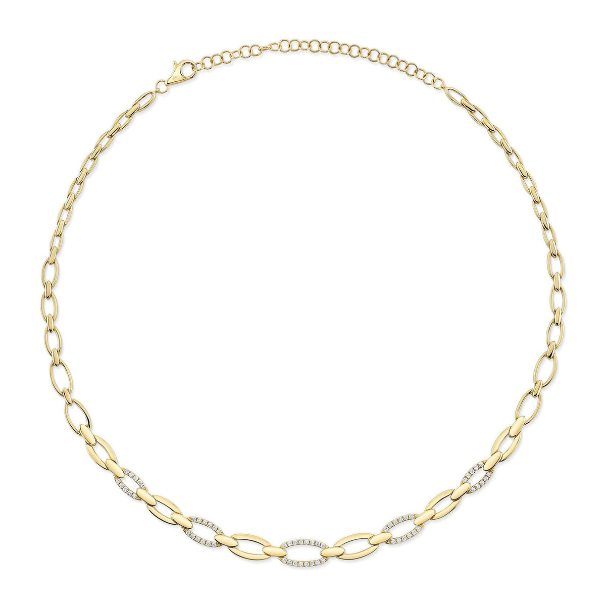 Shy Creation Diamond Link Necklace - SC55021038V2
