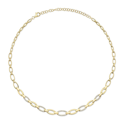 Shy Creation Diamond Link Necklace - SC55021038V2