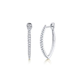 Shy Creation Diamond Marquise Hoop Earrings - SC22005493