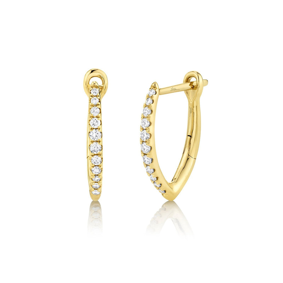 Shy Creation Diamond Marquise Huggie Earrings - SC22005491