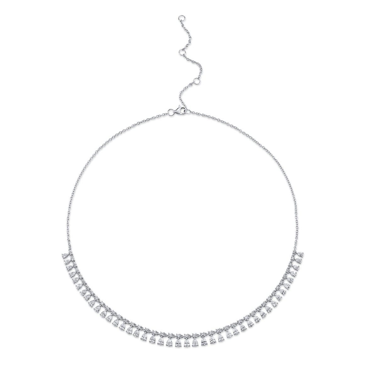 Shy Creation Diamond Necklace - SC55019854 - Shy Creation Diamond Necklace in 14 karat white gold with diamonds totaling 4.09 carats total weight.
