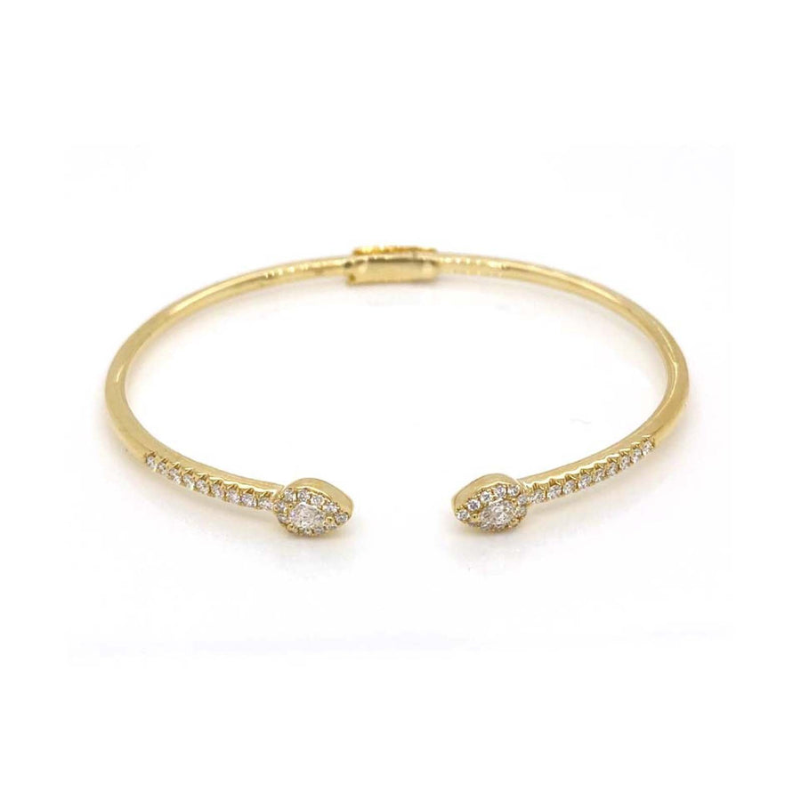 Shy Creation Diamond Open Bangle - SC55022984ZS