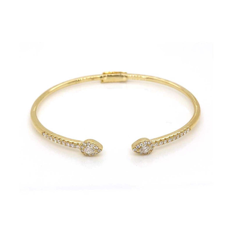 Shy Creation Diamond Open Bangle-Shy Creation Diamond Open Bangle - SC55022984ZS