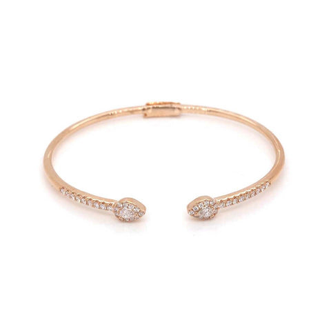 Shy Creation Diamond Open Bangle-Shy Creation Diamond Open Bangle - SC55022985ZS