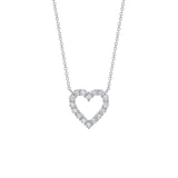 Shy Creation Diamond Open Heart Necklace-Shy Creation Diamond Open Heart Necklace - SC55023880