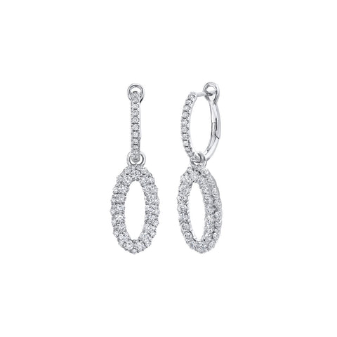 Shy Creation Diamond Open Oval Earrings-Shy Creation Diamond Open Oval Earrings - SC22005484