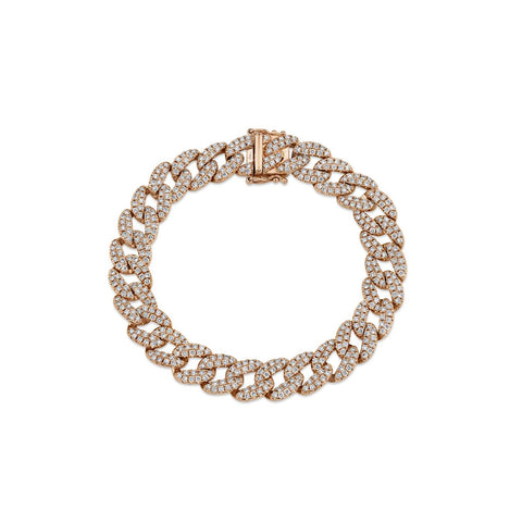 Shy Creation Diamond Pave Link Bracelet - SC55010096