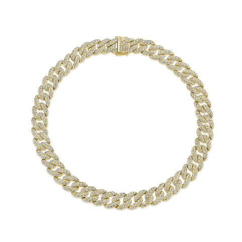 Shy Creation Diamond Pave Link Necklace - SC55011591Z16