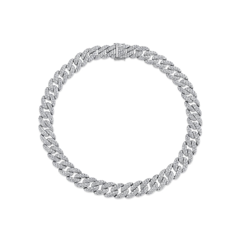 Shy Creation Diamond Pave Link Necklace-Shy Creation Diamond Pave Link Necklace - SC55011593Z16