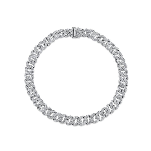 Shy Creation Diamond Pave Link Necklace - SC55011593Z16