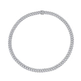 Shy Creation Diamond Pave Link Necklace-Shy Creation Diamond Pave Link Necklace - SC55021354Z22