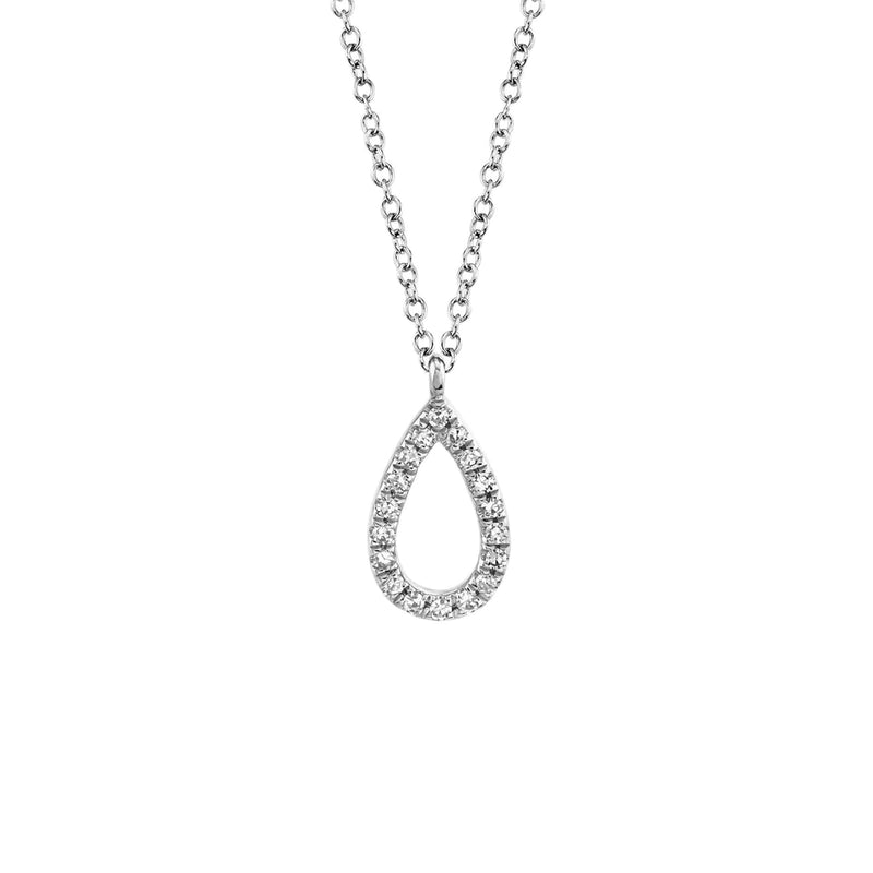 Shy Creation Diamond Pear Necklace 0.06 CT-Shy Creation Diamond Pear Necklace - SC55010067