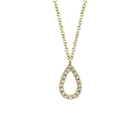 Shy Creation Diamond Pear Necklace - SC55010068