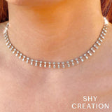 Shy Creation Diamond Pear Necklace-Shy Creation Diamond Pear Necklace - SC55020204Z16