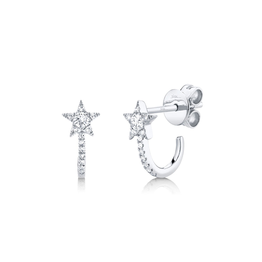 Shy Creation Diamond Star Earrings - SC55004608