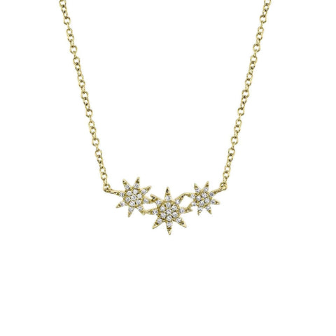 Shy Creation Diamond Star Necklace - SC55006110